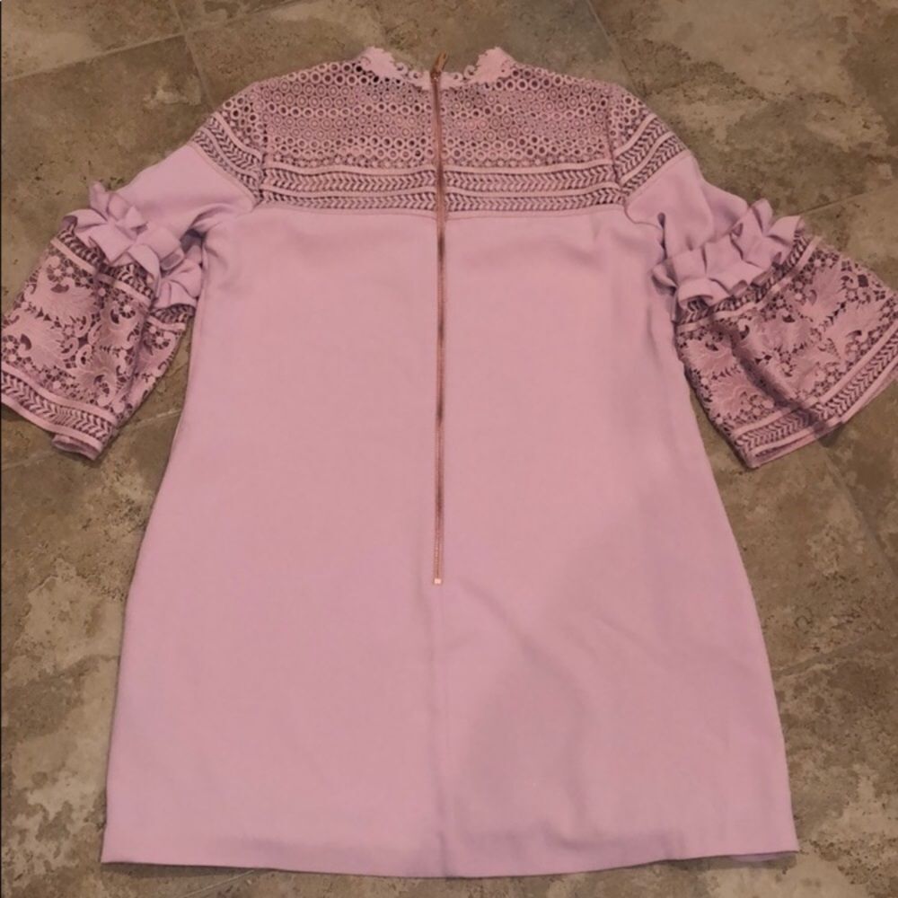 Ted Baker London Lucila Blush Pink Shift Mini Dress With Panels 4 - Picture 5 of 14